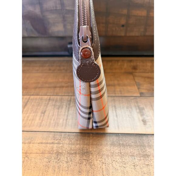 BURBERRY Nova Check Beige Canvas Pouch Clutch Bag - Picture 9 of 10